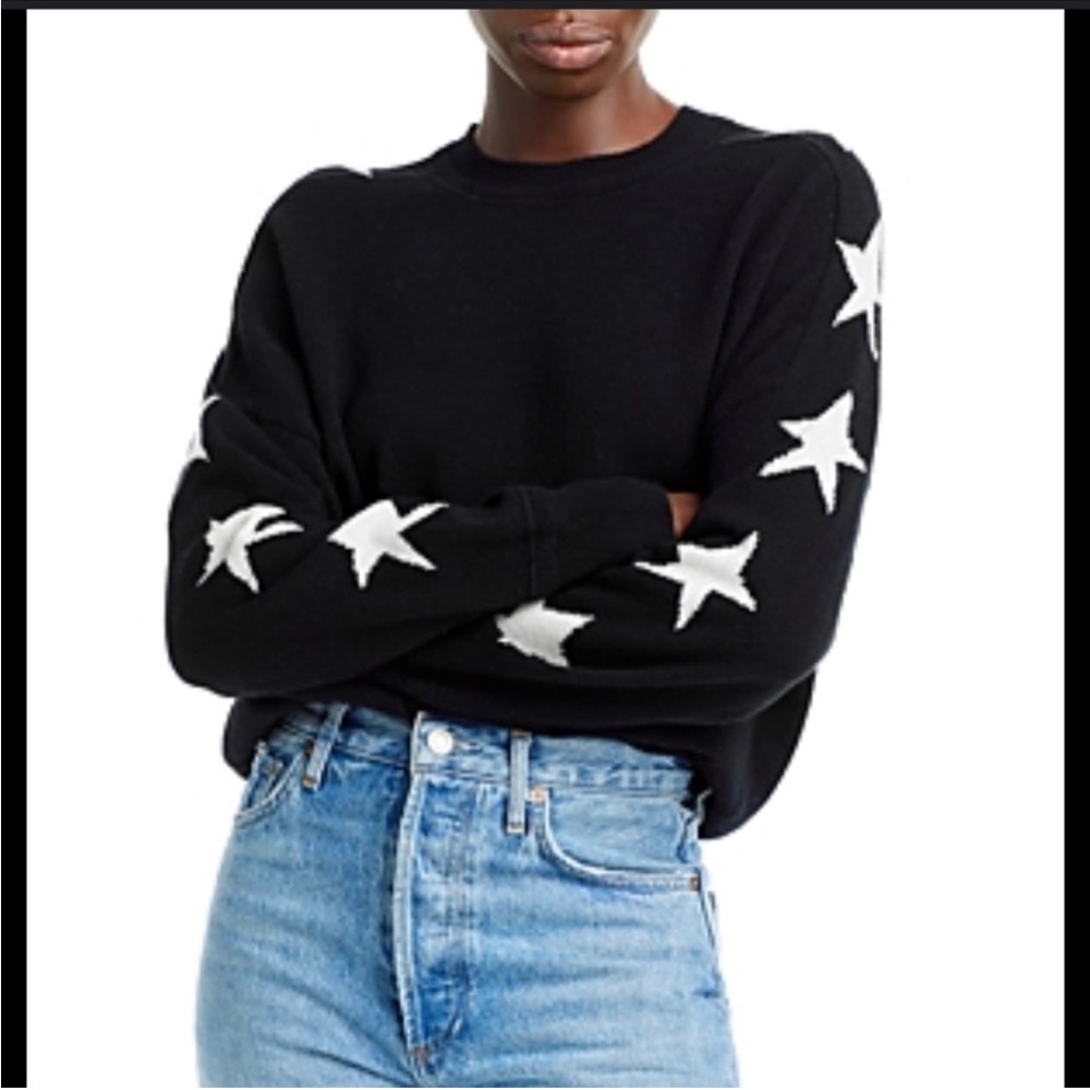 Aqua Bloomingdales Star Cashmere Sweater